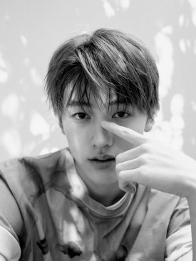 CORTIS debut album sales member close-up black and white portrait