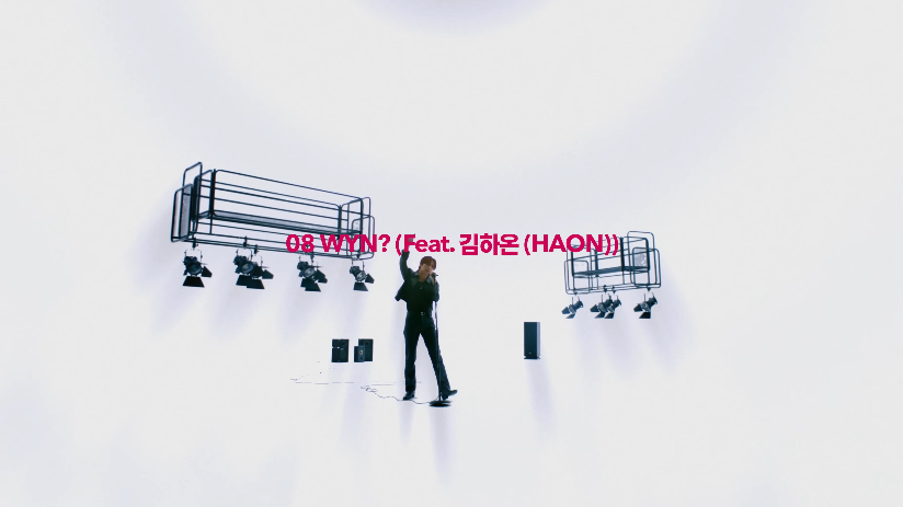Haechan solo debut performance shot – WIN? featuring HAON in bright white set