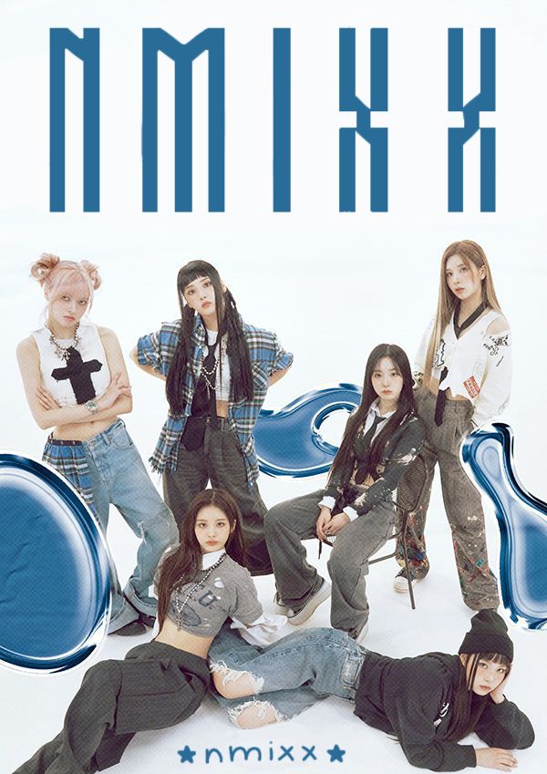 Nmixx Blue Valentine teaser image in urban denim concept and stylish poses